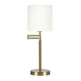 thumbnail image 1 of Evelyn&Zoe Moby Contemporary Metal Table Lamp with Swing Arm, Brass, 1 of 11
