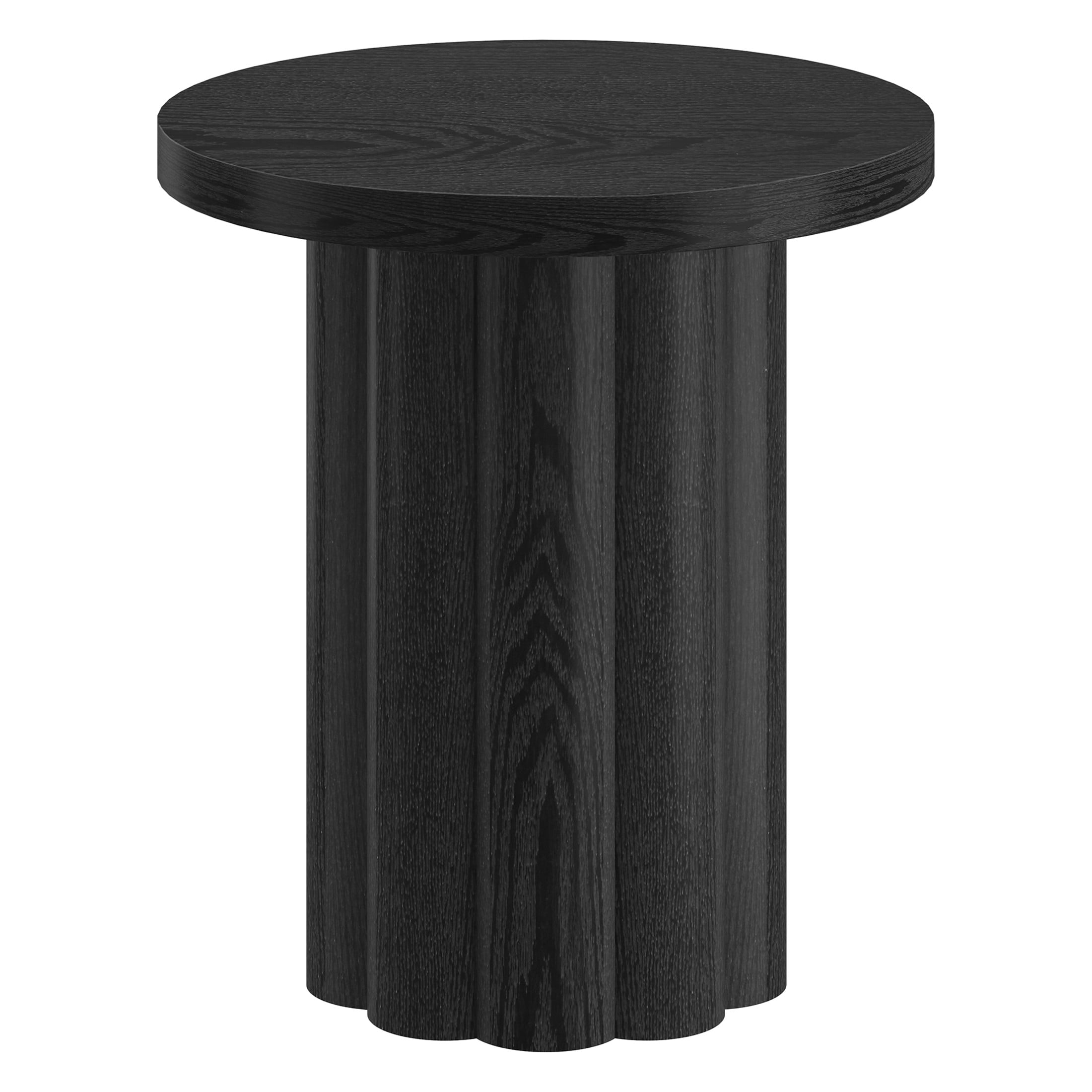 Evelyn&Zoe Modern/Contemporary 20" Wide Black Grain Side Table