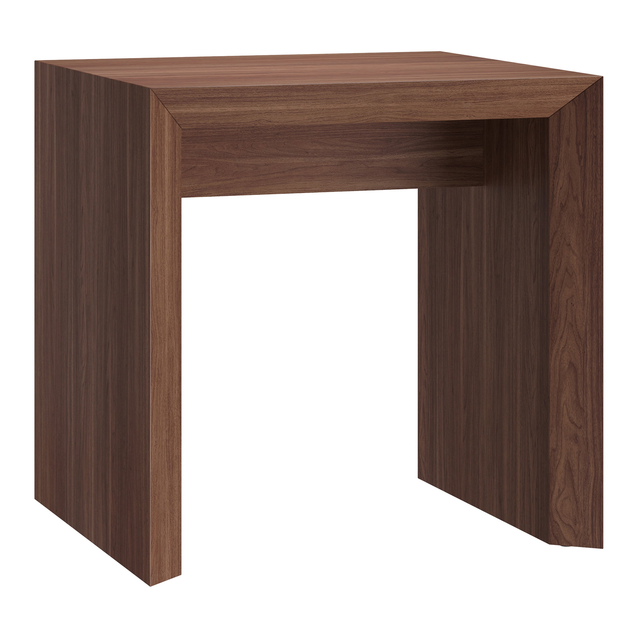 Evelyn&Zoe Modern/Contemporary 22" Wide Satin Walnut Side Table