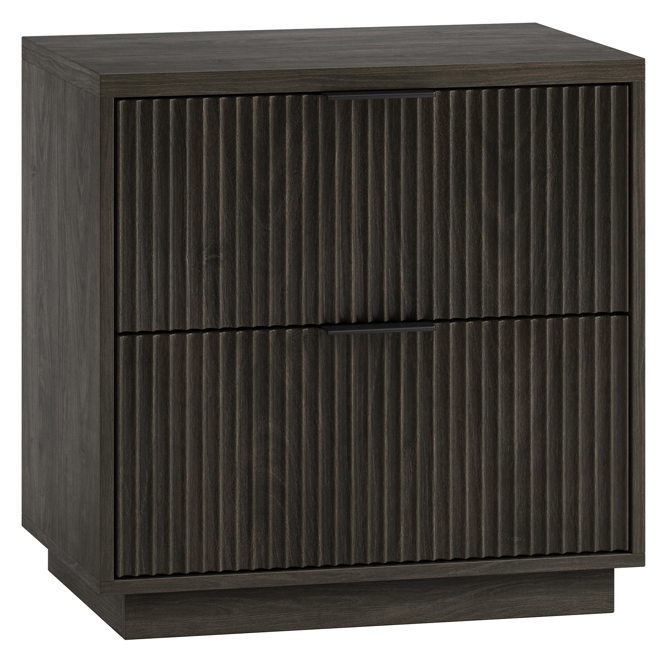 Evelyn&Zoe Modern/Contemporary 24" Wide Alder Brown Nightstand