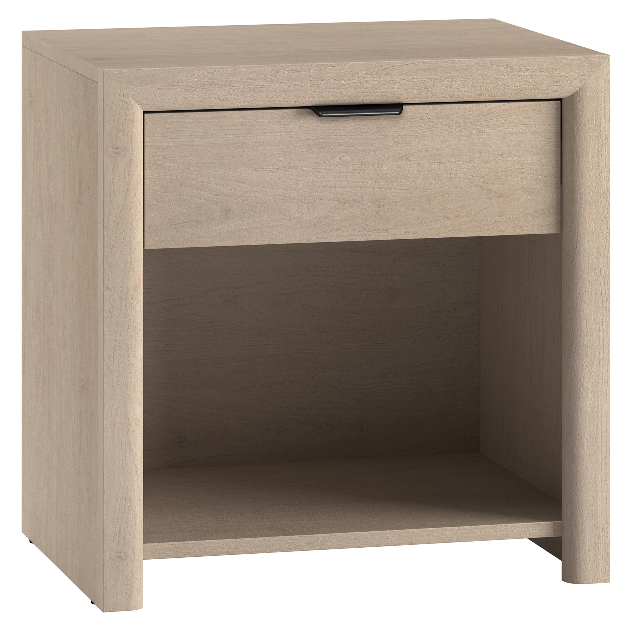 Evelyn&Zoe Modern/Contemporary 24" Wide Alder White Nightstand