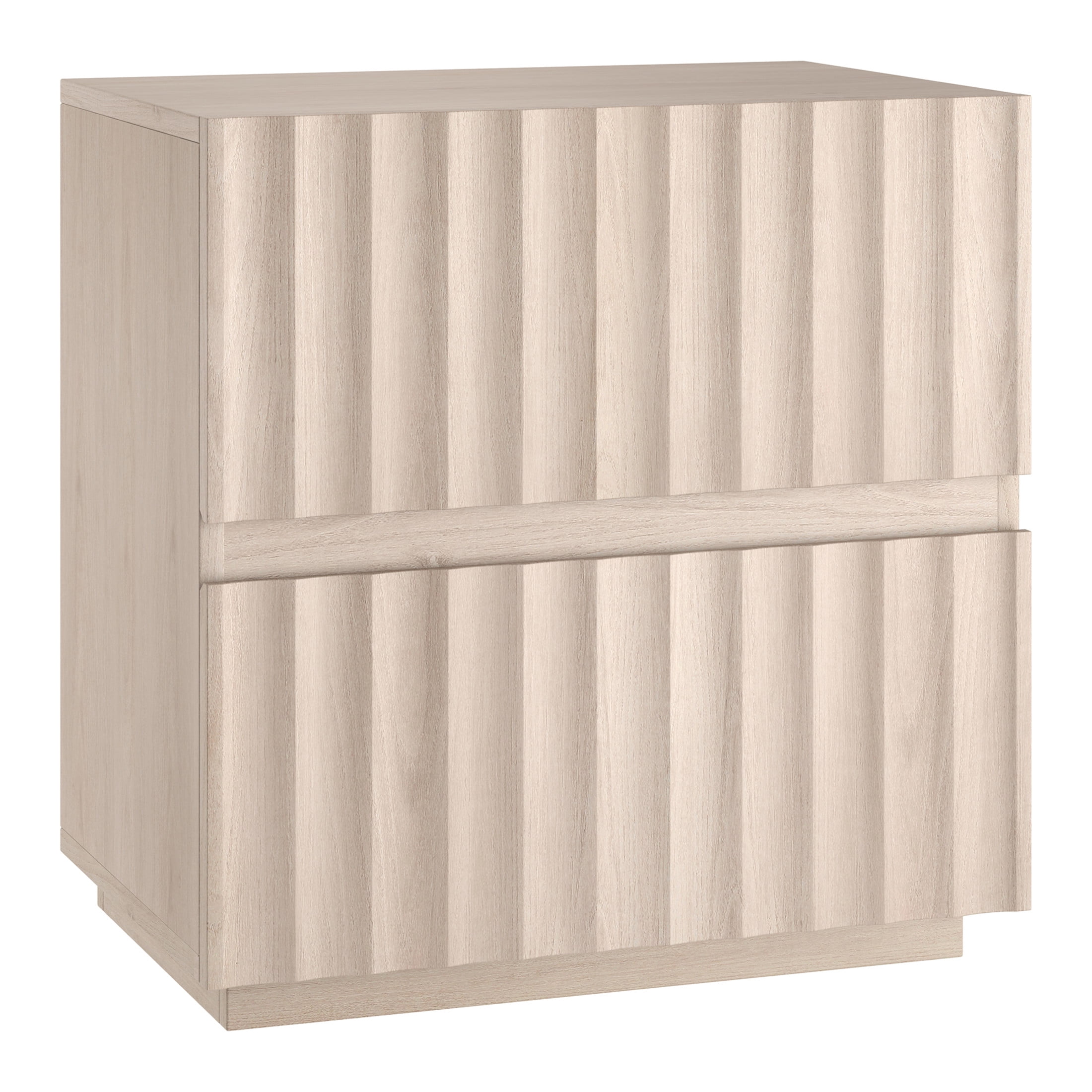 Evelyn&Zoe Modern/Contemporary 24" Wide Alder White Nightstand