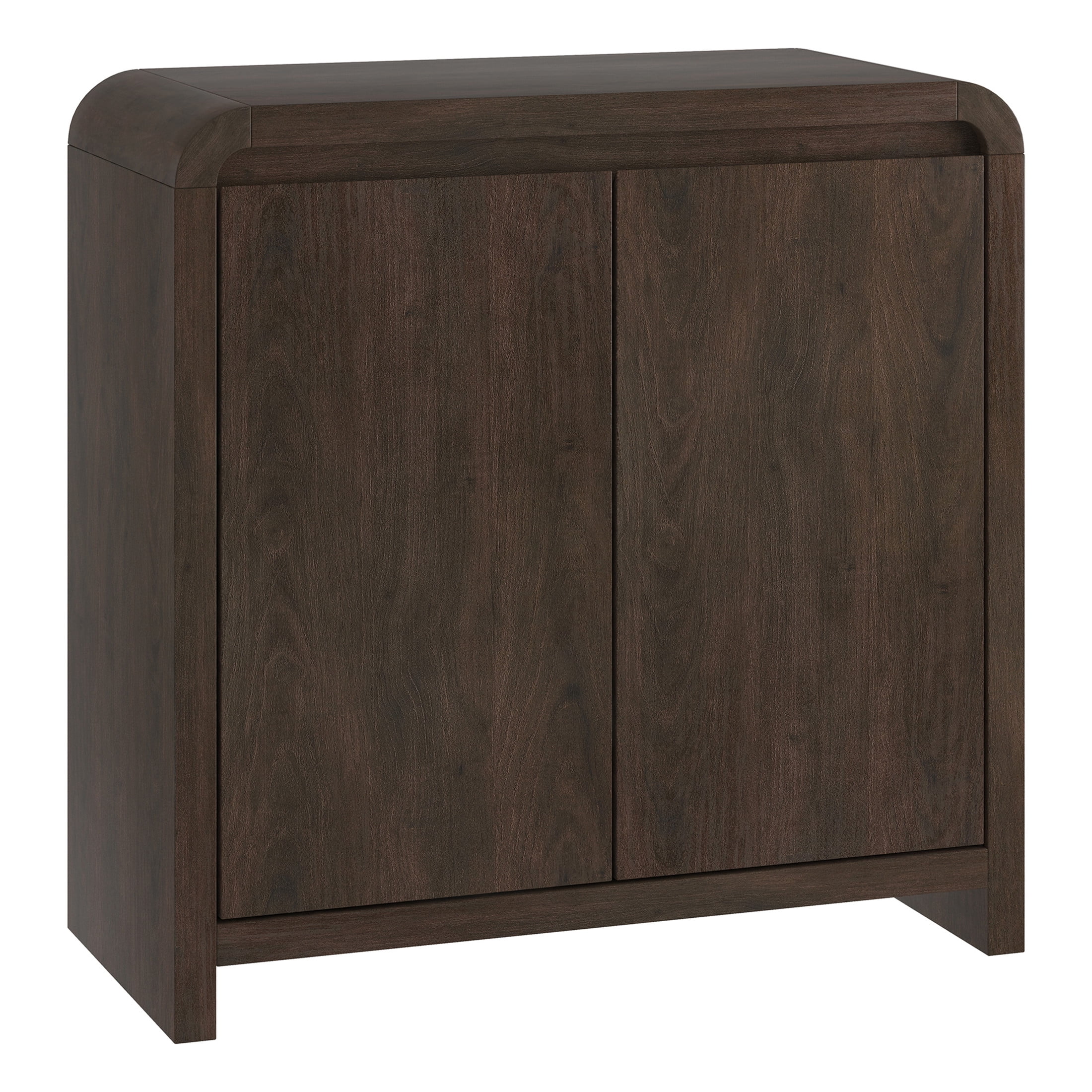 Evelyn&Zoe Modern/Contemporary 32" Wide Brown Oak Accent Cabinet