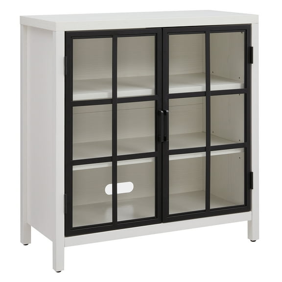Evelyn&Zoe Bennett 32" Wide Rectangular Accent Cabinet, White
