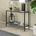thumbnail image 1 of Heath & Cliff Hera 42'' Wide Rectangular Console Table with Clear Shelf - 42" Wide Blackened Bronze, 1 of 5