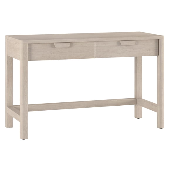 Evelyn&Zoe Modern/Contemporary 48" Wide Alder White Home Office