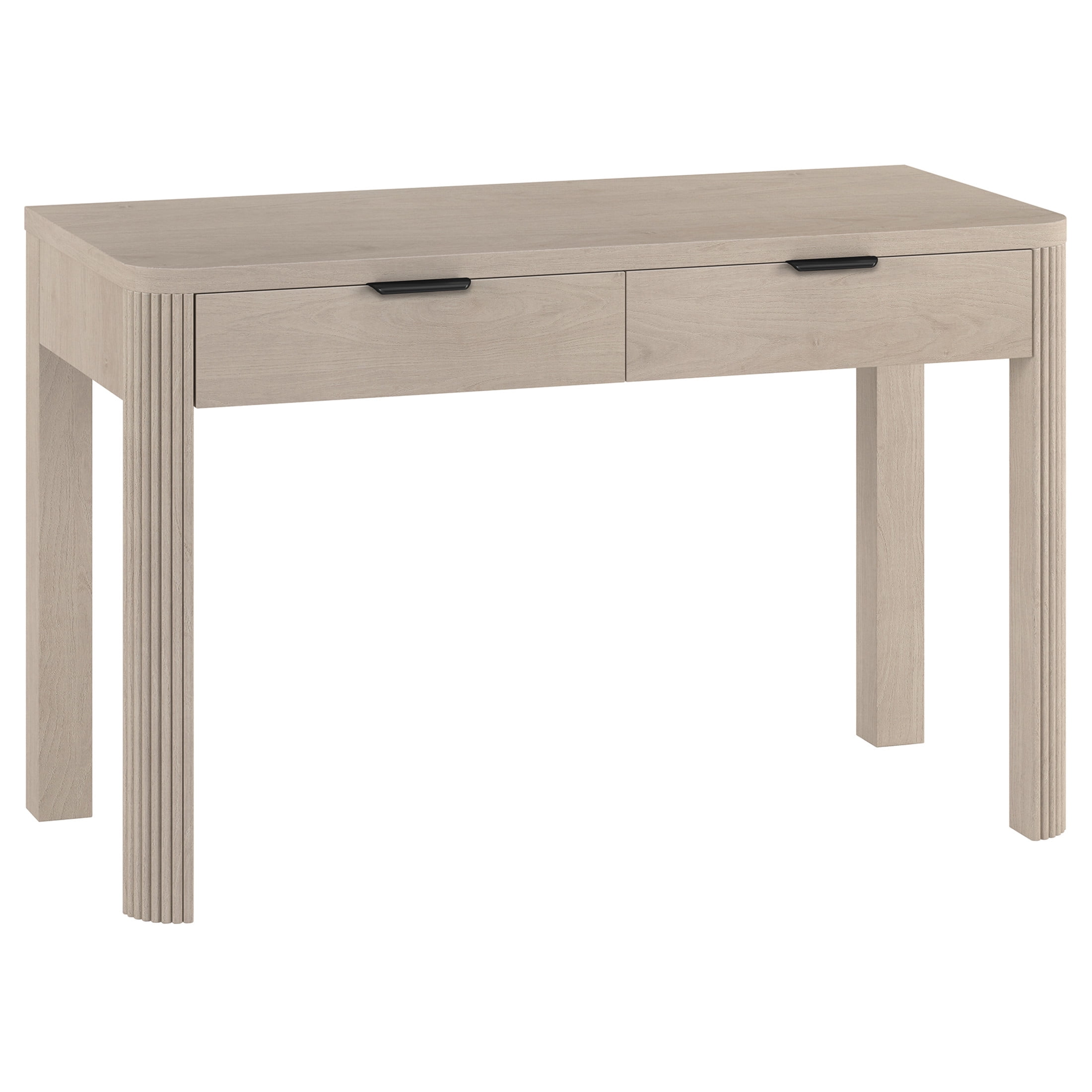 Evelyn&Zoe Modern/Contemporary 48" Wide Alder White Home Office