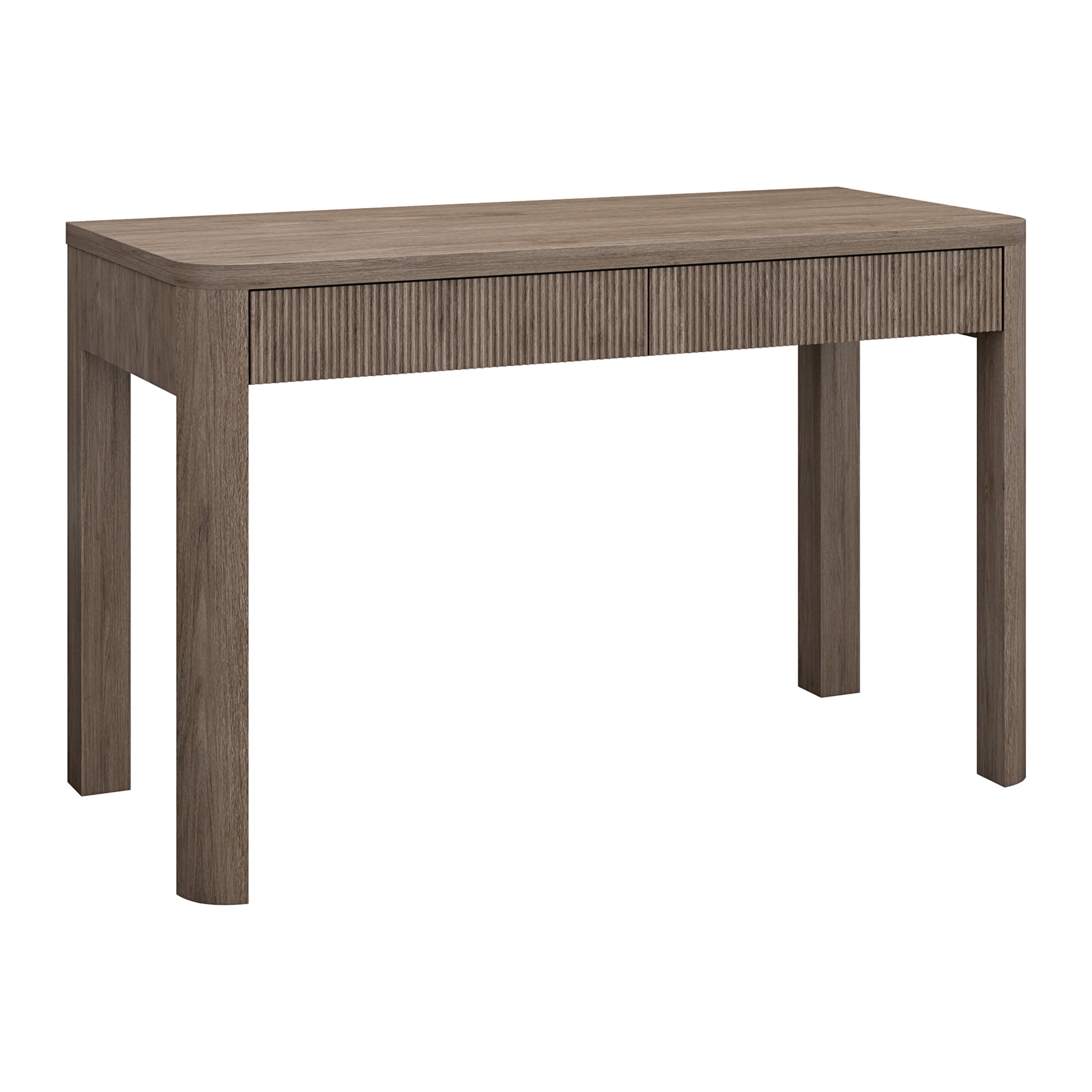 Evelyn&Zoe Modern/Contemporary 48" Wide Antiqued Gray Oak Home Office