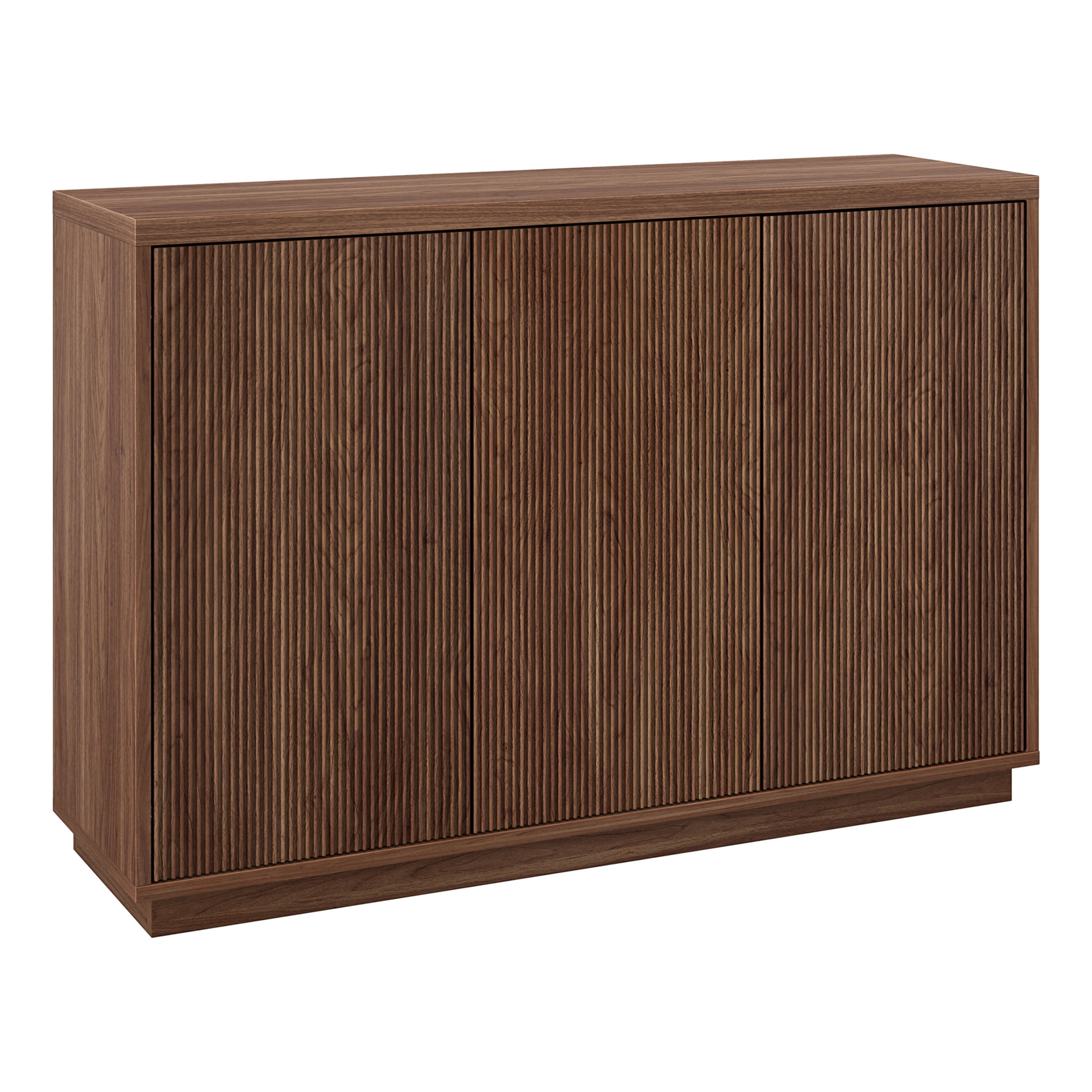 Evelyn&Zoe Modern/Contemporary 48" Wide Satin Walnut Buffet Table