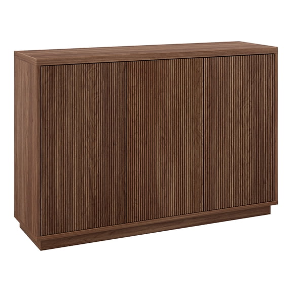 Evelyn&Zoe Modern/Contemporary 48" Wide Satin Walnut Buffet Table