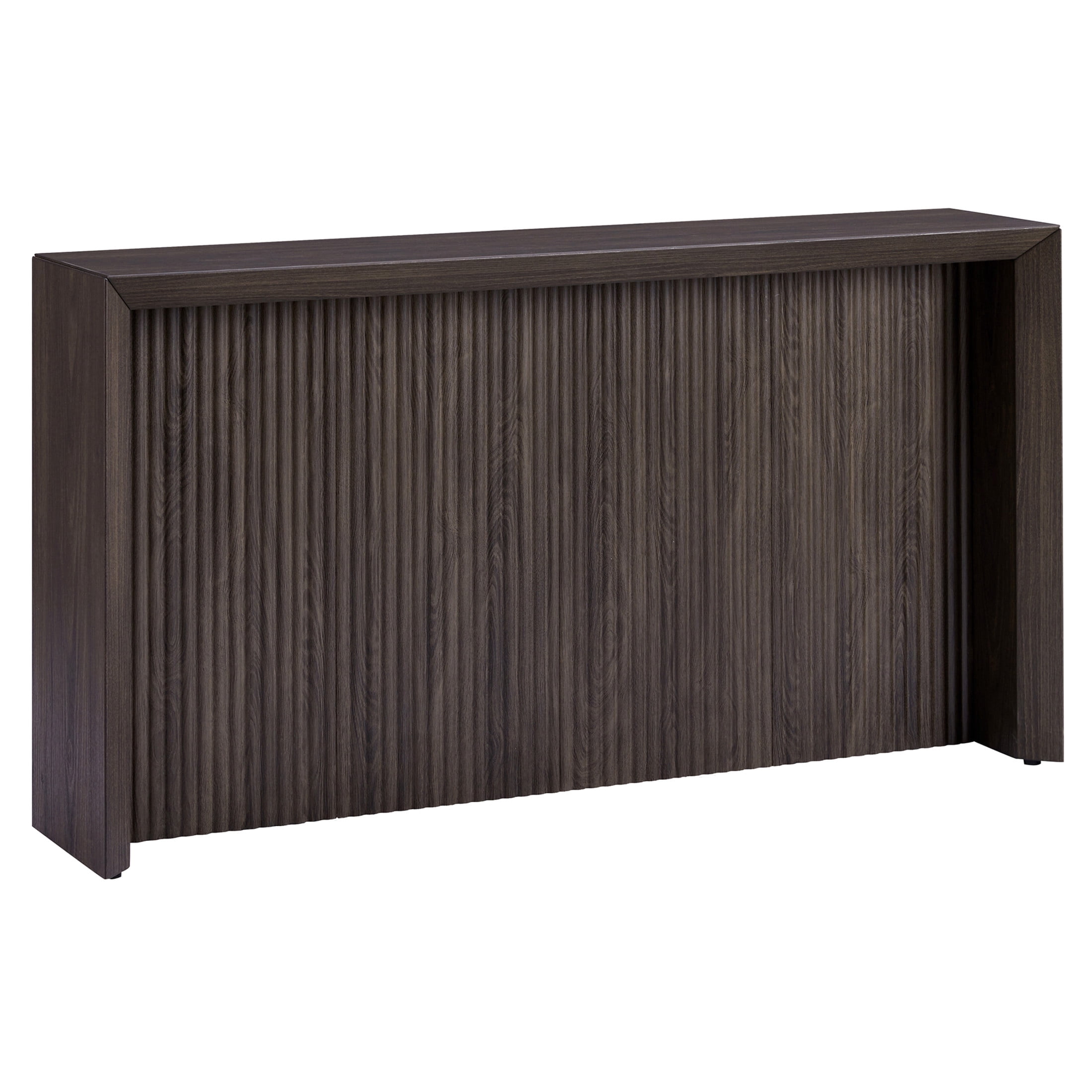 Evelyn&Zoe Modern/Contemporary 56" Wide Alder Brown Console Table
