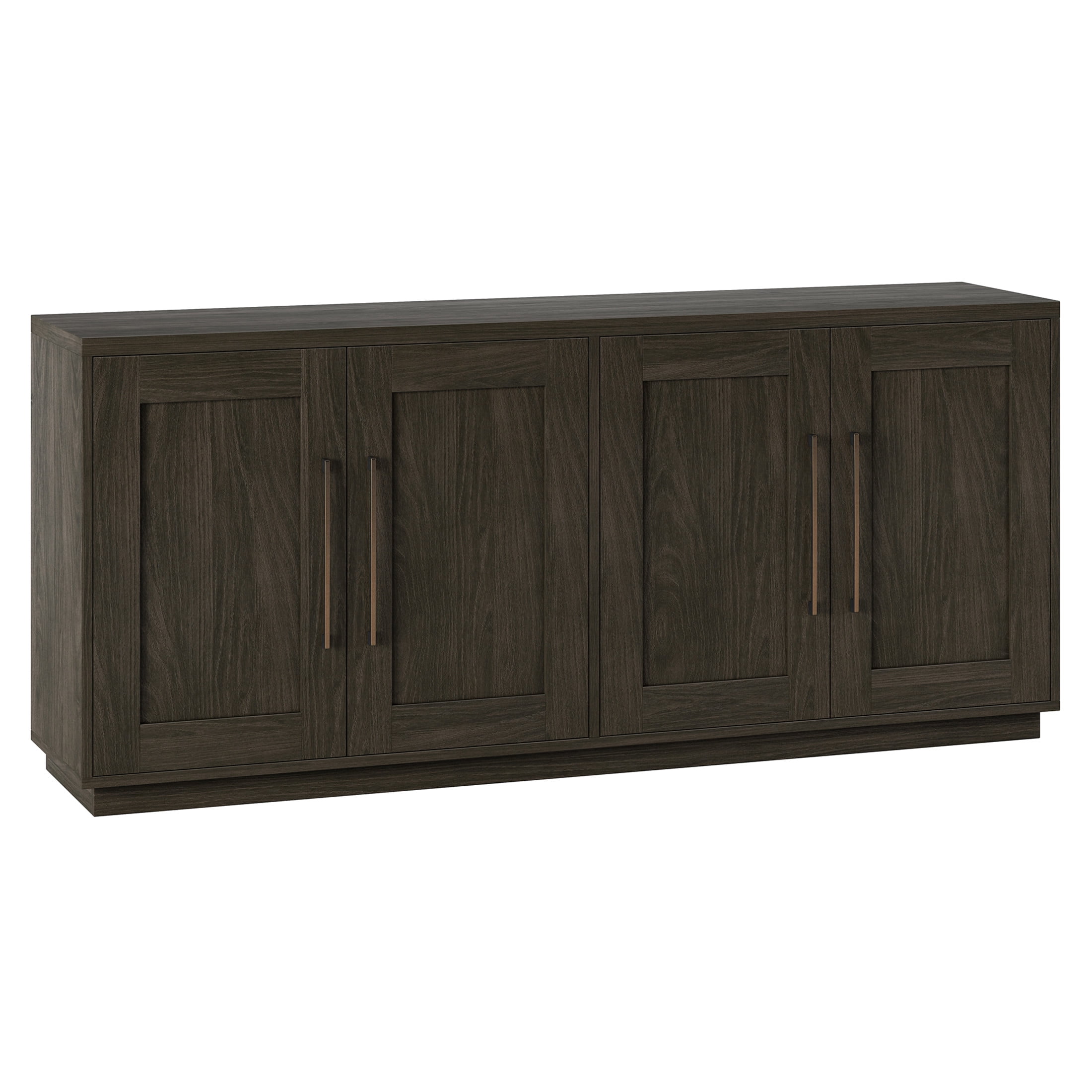 Evelyn&Zoe Modern/Contemporary 68" Wide Alder Brown Buffet Table