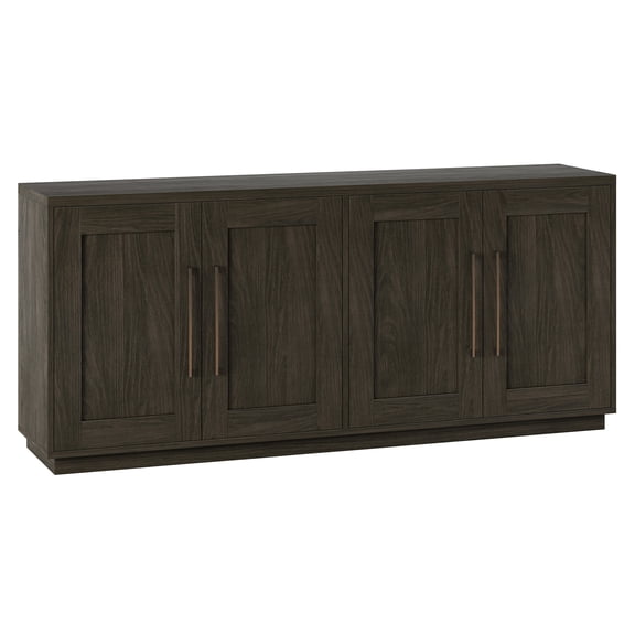 Evelyn&Zoe Modern/Contemporary 68" Wide Alder Brown Buffet Table