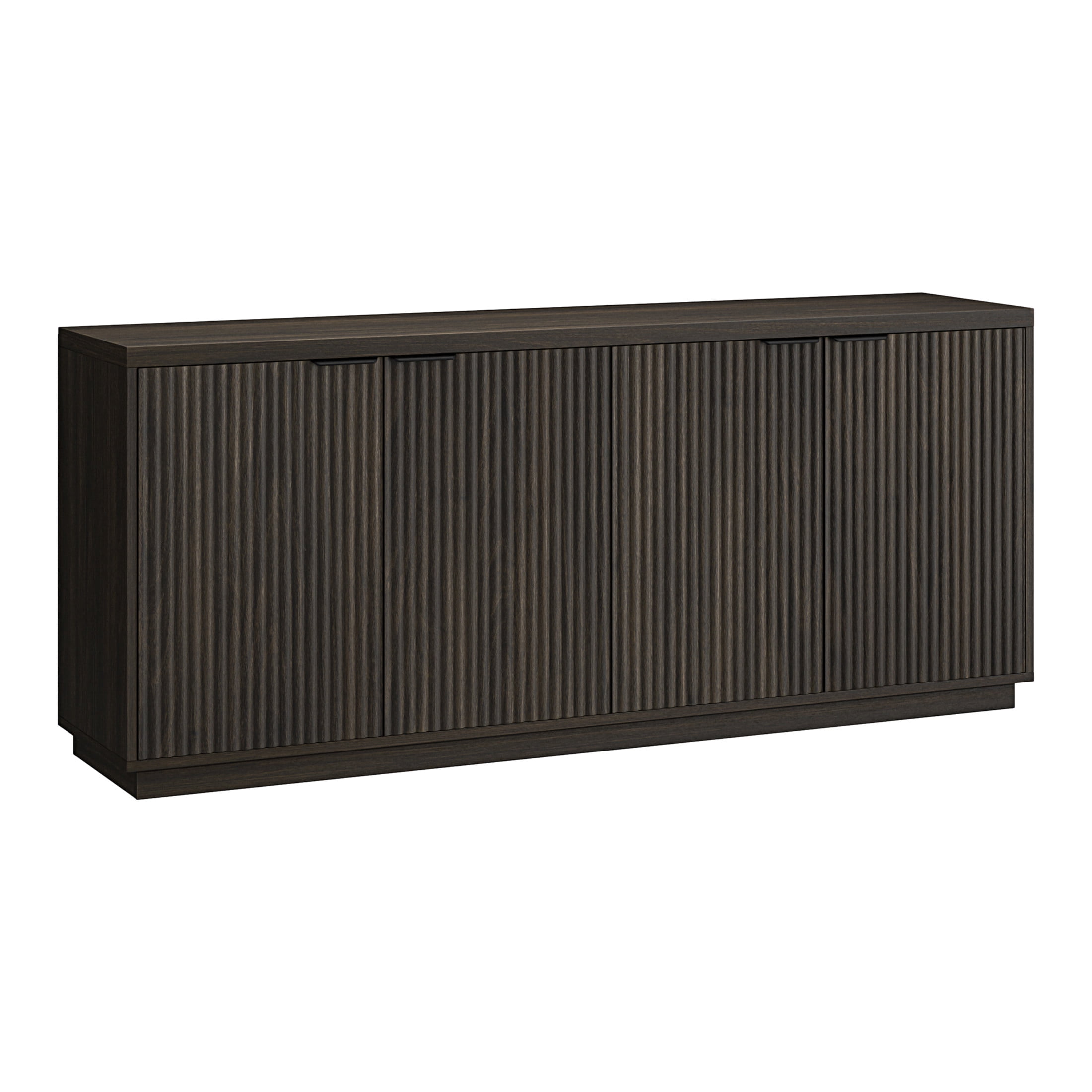 Evelyn&Zoe Modern/Contemporary 68" Wide Alder Brown Buffet Table