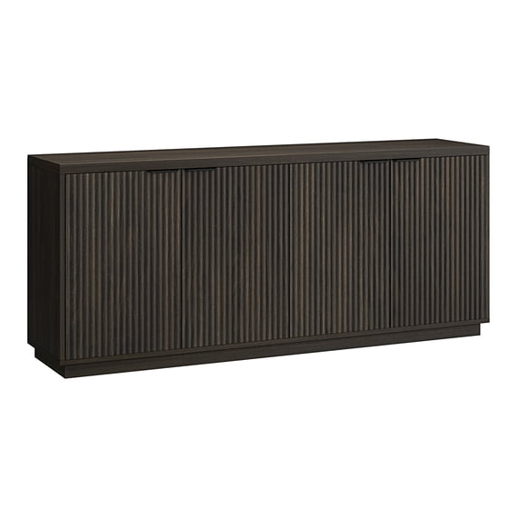 Evelyn&Zoe Modern/Contemporary 68" Wide Alder Brown Buffet Table