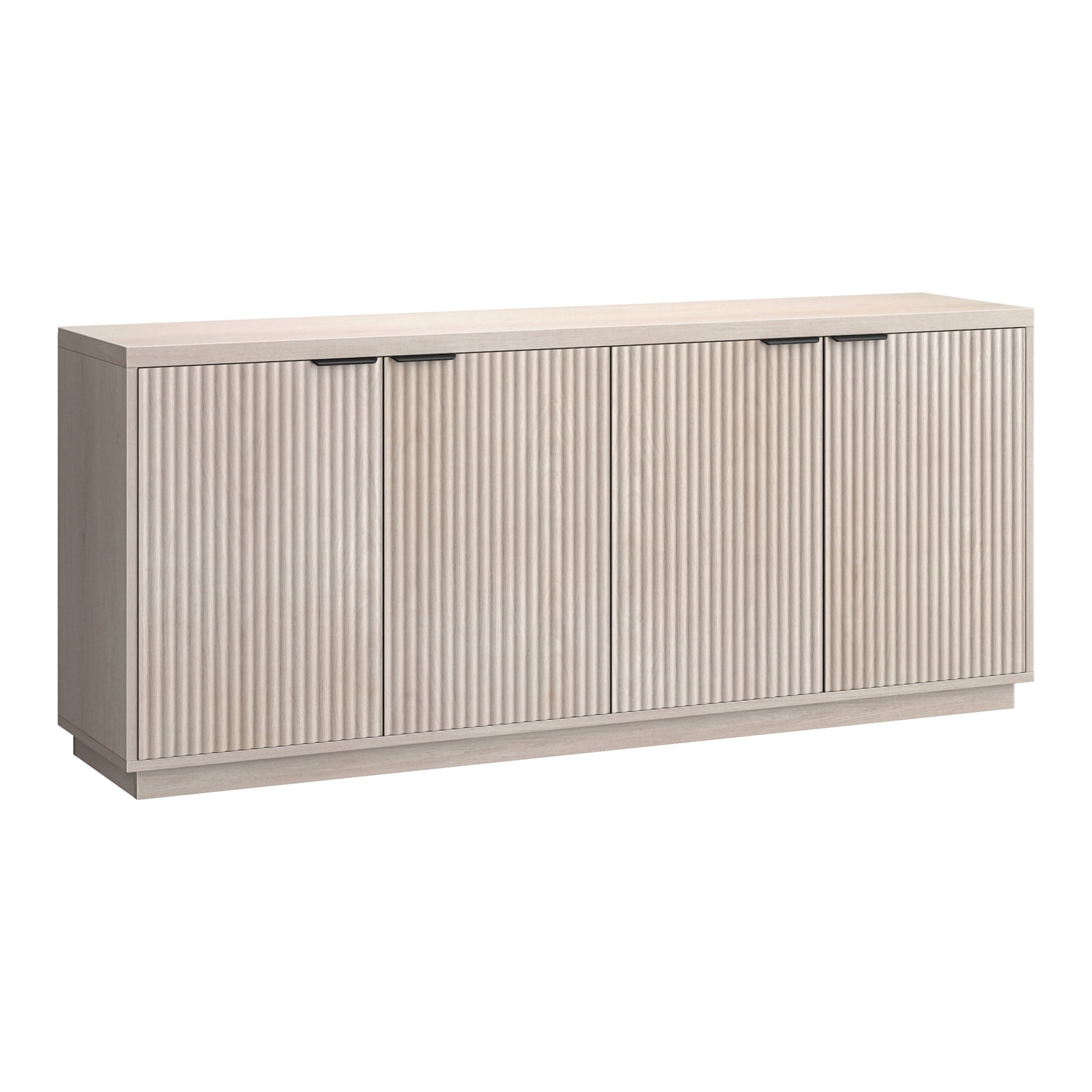 Evelyn&Zoe Modern/Contemporary 68" Wide Alder White Buffet Table