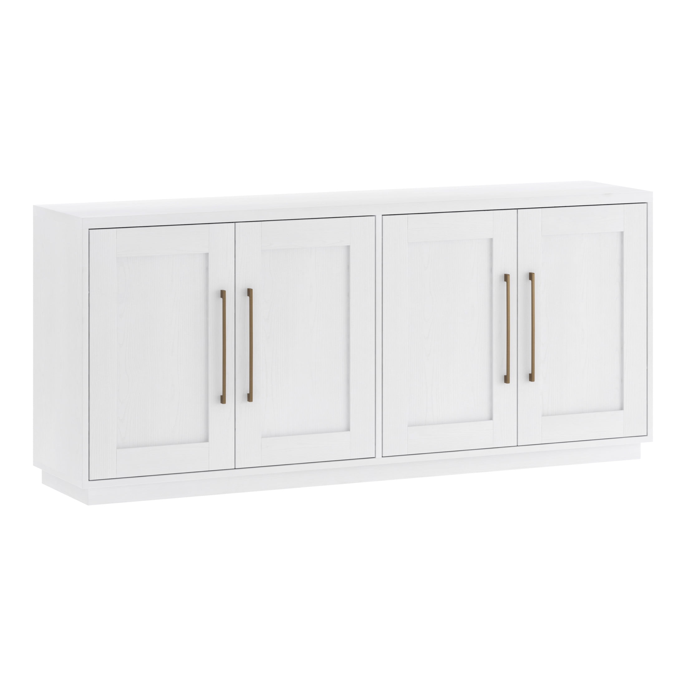 Evelyn&Zoe Modern/Contemporary 68" Wide White Buffet Table