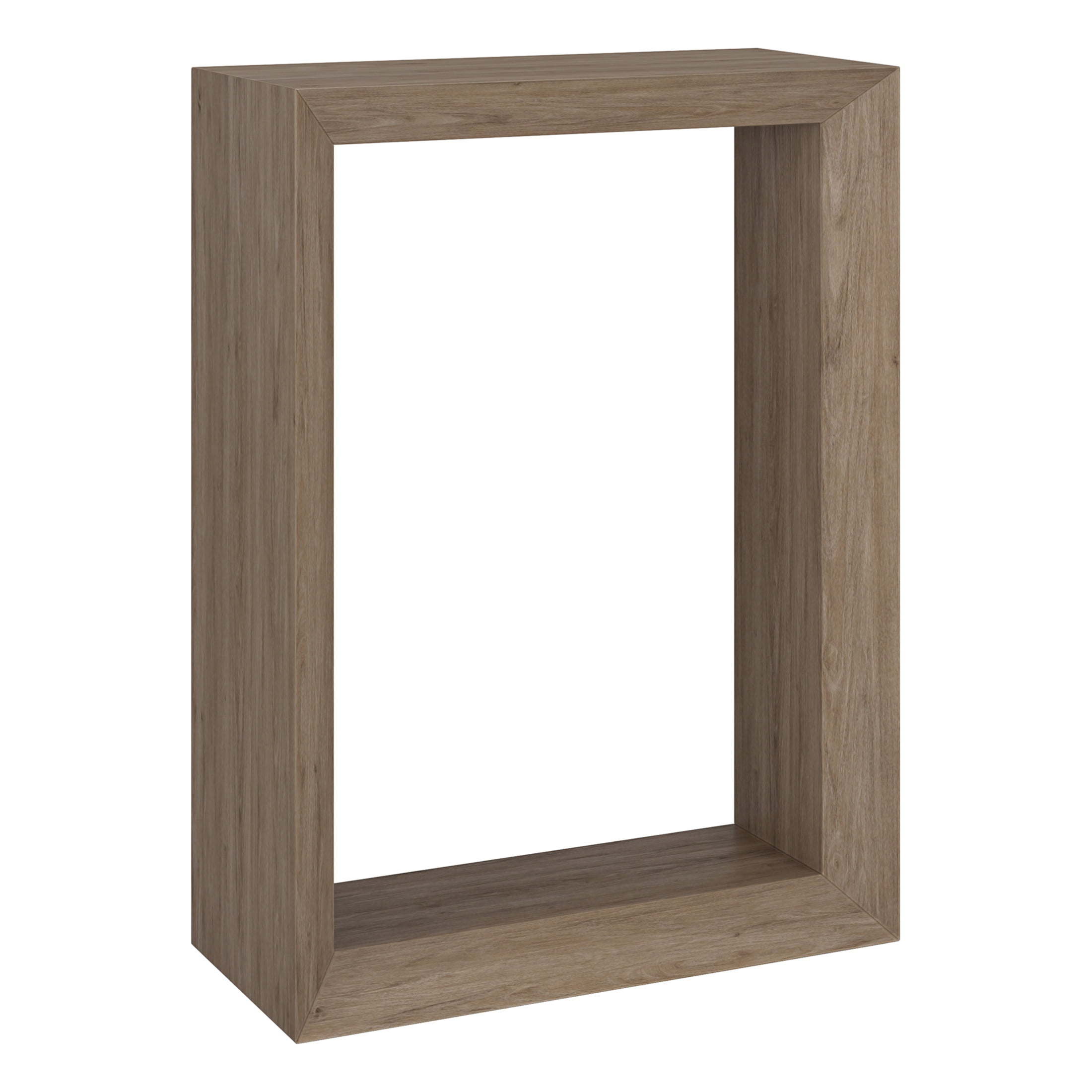 Evelyn&Zoe Modern Farmhouse 22" Wide Antiqued Gray Oak Console Table