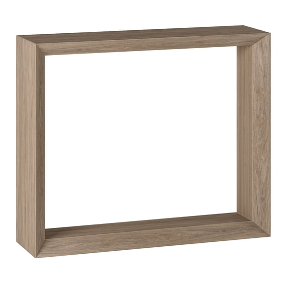Evelyn&Zoe Modern Farmhouse 36" Wide Antiqued Gray Oak Console Table