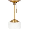 thumbnail image 1 of Henn&Hart 8" Brass/White Marble Marble/Metal/Glass Table Lamp, 1 of 8