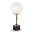 thumbnail image 1 of Evelyn&Zoe Modern Marble Table Lamp with White Globe Shade, 1 of 5