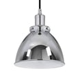 thumbnail image 1 of Evelyn&Zoe Industrial 8" Wide Polished Nickel Pendant, 1 of 6