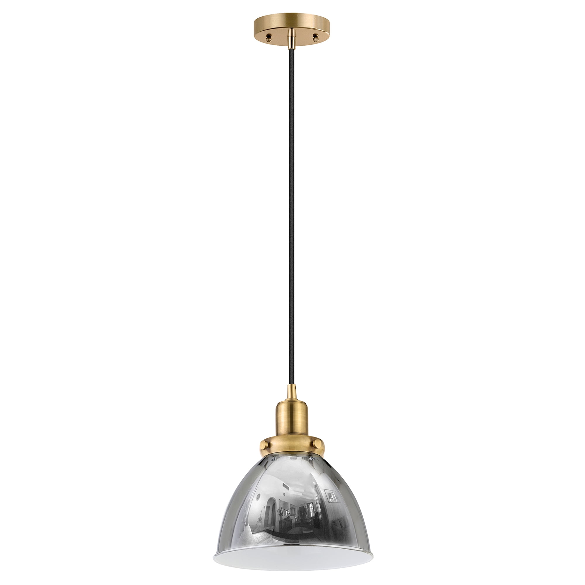 Madison 8" Polished Nickel Dome Pendant Light