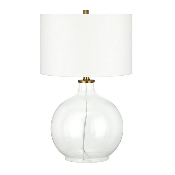 Evelyn&Zoe Modern Transitional Round Glass Table Lamp