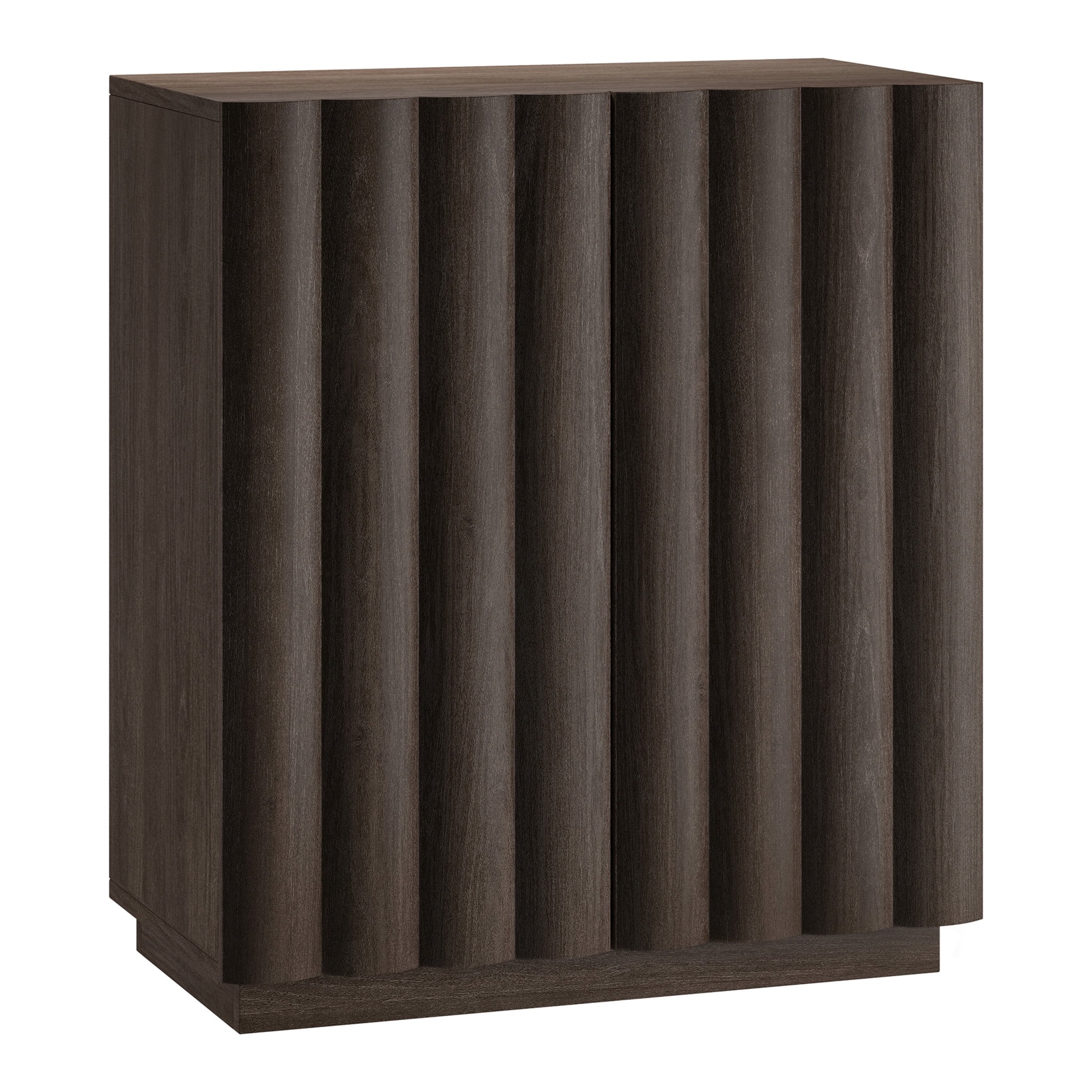 Evelyn&Zoe Modern/Contemporary 28" Wide Brown Oak Accent Cabinet