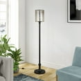 thumbnail image 1 of Evelyn&Zoe Numit 68.75" Tall Floor Lamp with Glass shade in Blackened Bronze/Mercury Glass, 1 of 5