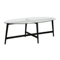 thumbnail image 1 of Evelyn&Zoe Olson 50.5" Wide Oval Coffee Table in Blackened Bronze, 1 of 7