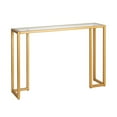 thumbnail image 1 of Evelyn&Zoe Oscar 42" Wide Rectangular Console Table, Brass, 1 of 7