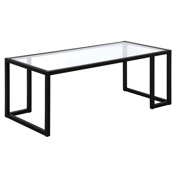 Evelyn&Zoe Oscar 45" Wide Rectangular Coffee Table, Blackened Bronze