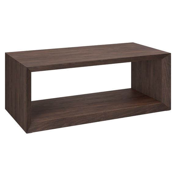 Evelyn&Zoe Osmond 48" Wide Rectangular Coffee Table, Alder Brown
