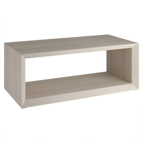 Evelyn&Zoe Osmond 48" Wide Rectangular Coffee Table, Alder White