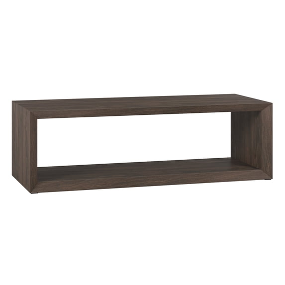 Evelyn&Zoe Osmond 58" Wide Rectangular Coffee Table, Alder Brown