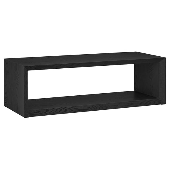 Evelyn&Zoe Osmond Modern Contemporary MDF Coffee Table, Black Grain