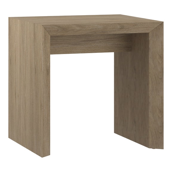 Evelyn&Zoe Oswin 22" Wide Rectangular Side Table, Antiqued Gray Oak