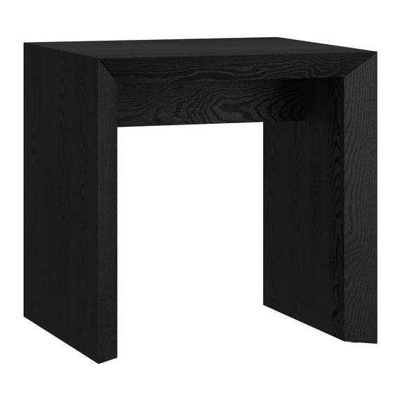 Evelyn&Zoe Oswin 22" Wide Rectangular Side Table, Black Grain