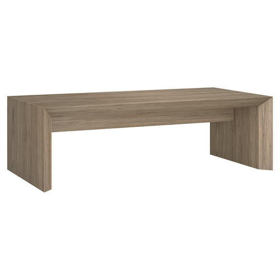 Evelyn&Zoe Oswin Modern Contemporary MDF Coffee Table, Antiqued Gray Oak
