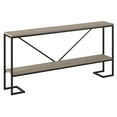 thumbnail image 1 of Evelyn&Zoe Phoebe 64" Wide Rectangular Console Table, Blackened Bronze/Antiqued Gray Oak, 1 of 8