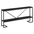 thumbnail image 1 of Evelyn&Zoe Phoebe 64" Wide Rectangular Console Table, Blackened Bronze/Black Grain, 1 of 10