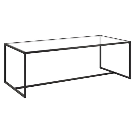 Evelyn&Zoe Pico 47.25" Wide Rectangular Coffee Table, Blackened Bronze