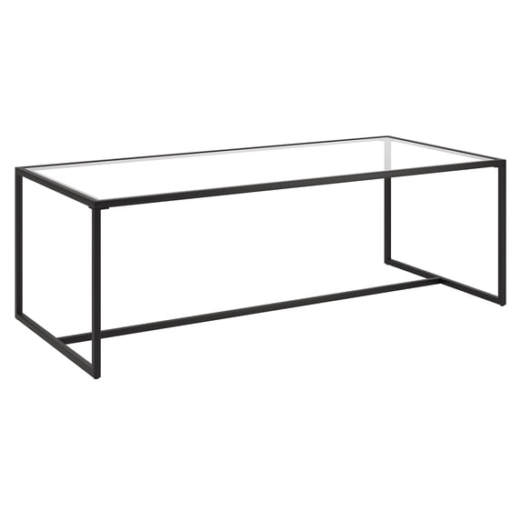 Evelyn&Zoe Pico 47.25" Wide Rectangular Coffee Table, Blackened Bronze