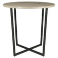 thumbnail image 1 of Evelyn&Zoe Pivetta 22" Wide Round Side Table with MDF Top, Blackened Bronze/Antiqued Gray Oak, 1 of 6