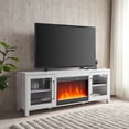 thumbnail image 1 of Evelyn&Zoe Quincy Rectangular TV Stand with 26" Crystal Fireplace for TV's up to 75", White, 1 of 16
