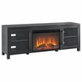 thumbnail image 1 of Evelyn&Zoe Quincy Rectangular TV Stand with 26" Log Fireplace for TV's up to 75", Charcoal Gray, 1 of 11