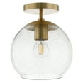 thumbnail image 1 of Evelyn&Zoe Retro Semi Flush Mount Ceiling Light with Seeded Glass, 1 of 6