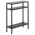 thumbnail image 1 of Evelyn&Zoe Ricardo 22" Wide Rectangular Console Table with Metal Shelves, Blackened Bronze, 1 of 8
