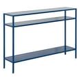 thumbnail image 1 of Evelyn&Zoe Ricardo 42" Wide Rectangular Console Table with Metal Shelves, Mykonos Blue, 1 of 8